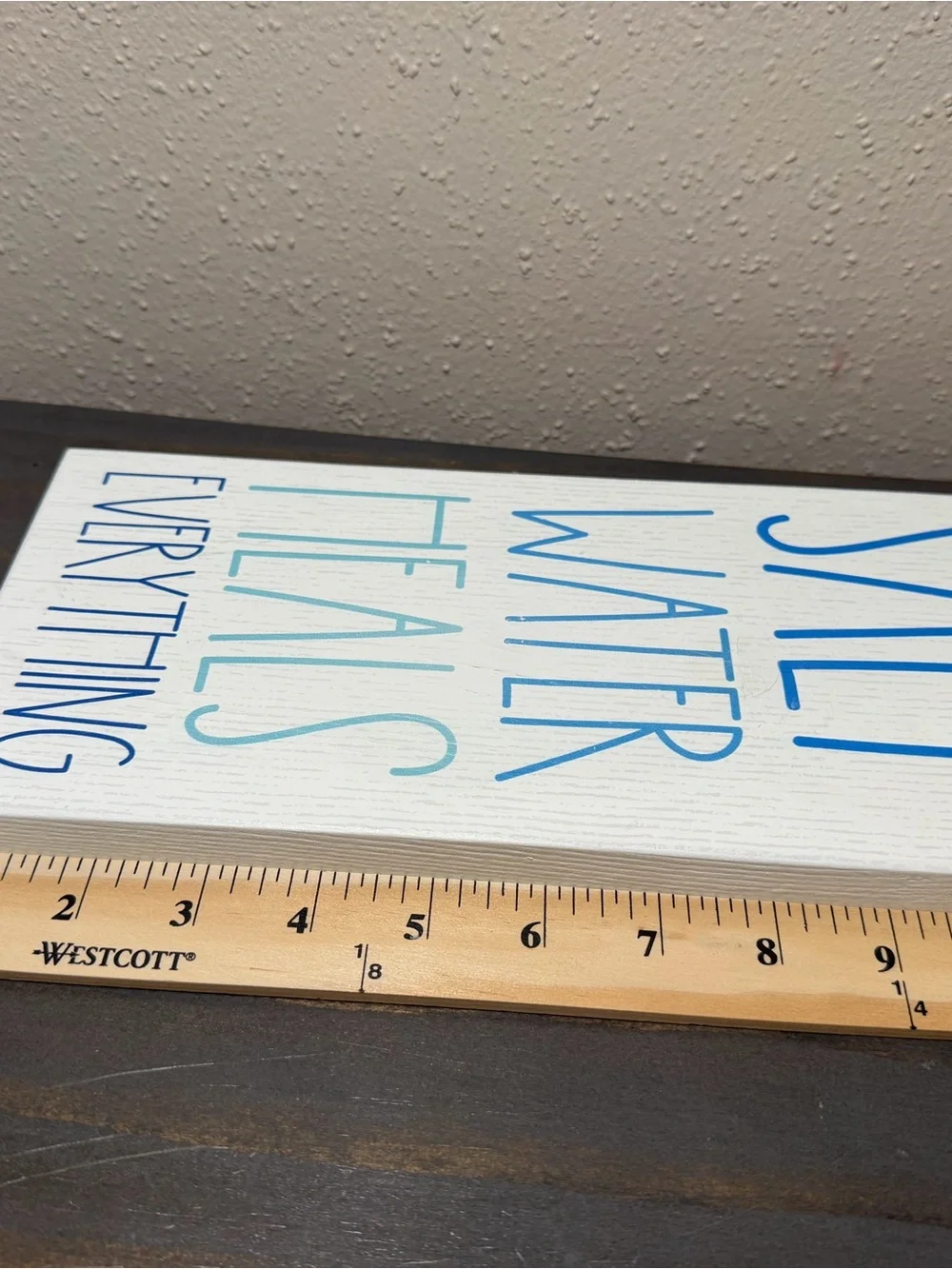 Source Unknown Blue & White Coastal Phrase Wall Signs